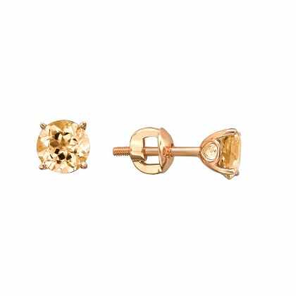 Серьги с цитринами 01С3110886-6