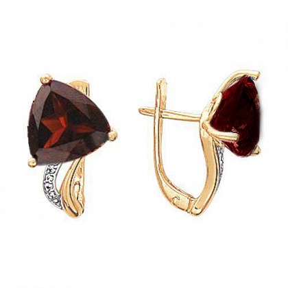 Серьги с Гранатами 01С315357-2