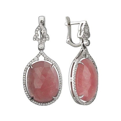 Серьги с корундами 01С626576