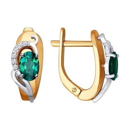 Серьги с изумрудами 3020398