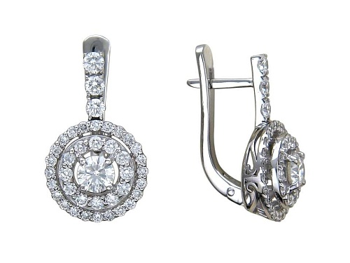 Серьги с сапфиром 01С625251