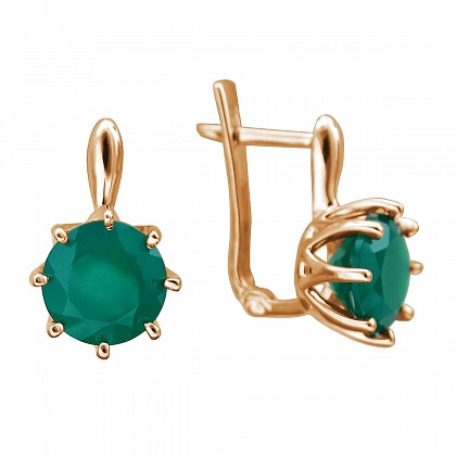Серьги с агатами 01С4112165-1