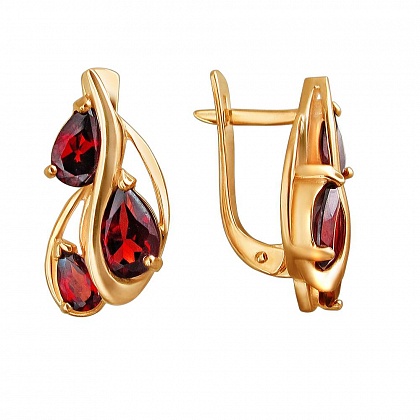Серьги с Гранатами 01С313821-1