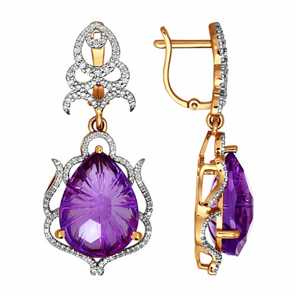Серьги с аметистами 723565
