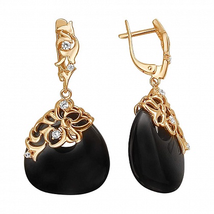 Серьги с агатами 01С4110127-1