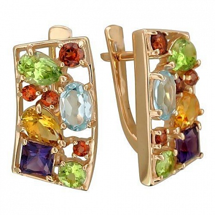 Серьги с Гранатами 01С314875-1