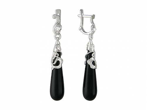 Серьги с агатами 01С426129-1
