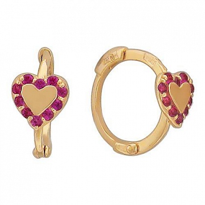 Серьги с рубинами 01С214827-4