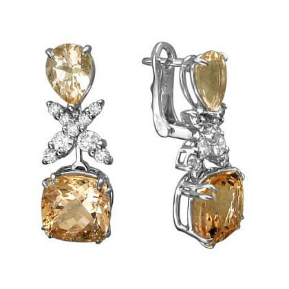 Серьги с морганитом 01С6213004-2