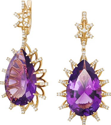 Серьги с аметистами 2490882