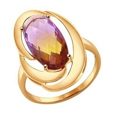 Кольцо Е714346Т c Фианитом