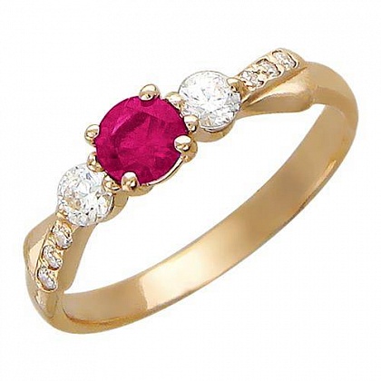 Кольцо с Рубином 01К215944-1