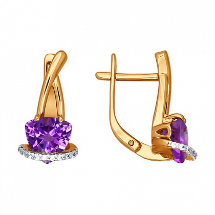 Серьги с аметистами 722247