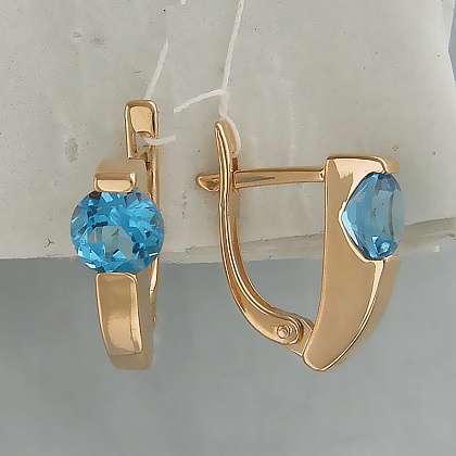 Серьги с топазами С16С313339ТСВ