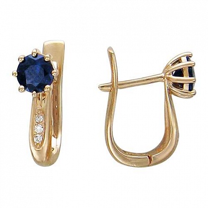 Серьги с рубинами 01С615182