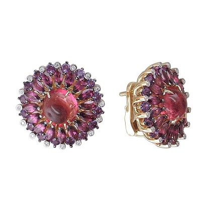Серьги с аметистами 01С6311220-1