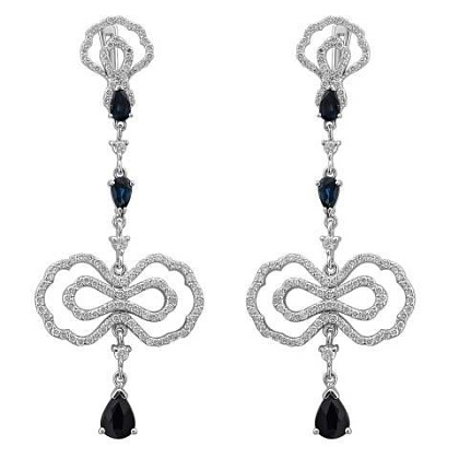 Серьги с сапфиром 01С673589-3