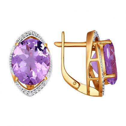 Серьги с аметистами 723792