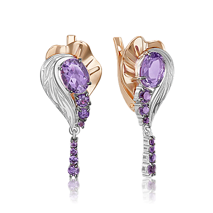 Серьги с аметистами 2446862