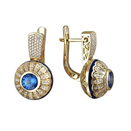 Серьги с Танзанитом 01С646563Э-2
