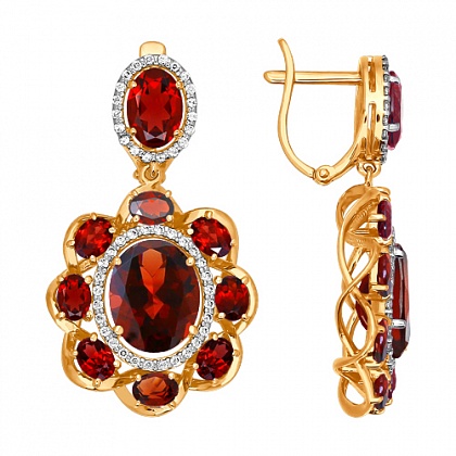 Серьги с Гранатами 722902