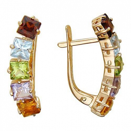 Серьги с Гранатами 01С315671-1
