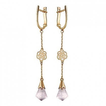 Серьги с кварцем 01С317899-1