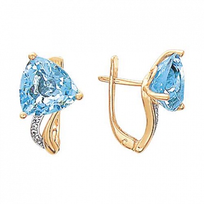 Серьги с цитринами 01С315357