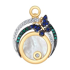 Подвеска с сапфирами F-03204-C
