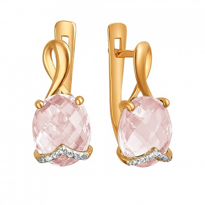 Серьги с кварцем 01С3110853-1
