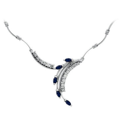 Колье с Сапфиром 01Л670720-3