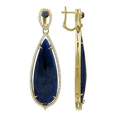 Серьги с сапфиром J-1С636821-12