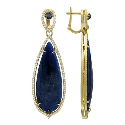 Серьги с сапфиром 01С636821L