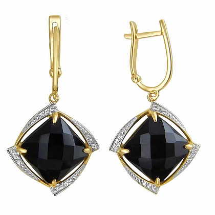 Серьги с агатами 01С4310117-1