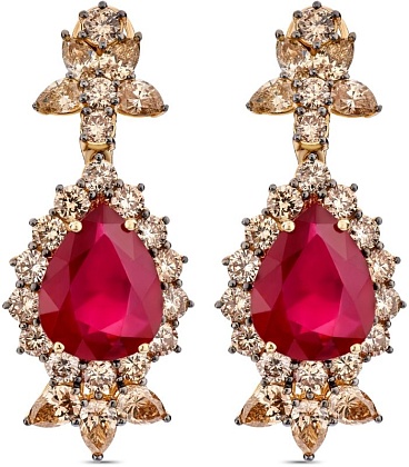 Серьги с рубинами 2150997