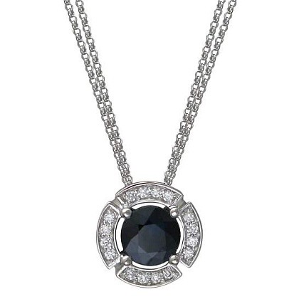 Колье с Сапфиром 01Л621758-1