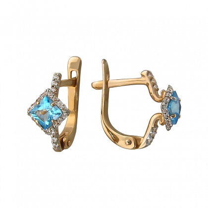 Серьги с топазами С16С313081