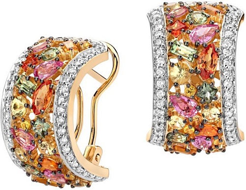 Серьги с сапфиром 01С6313458-1
