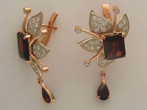 Серьги с Гранатами 56С660040