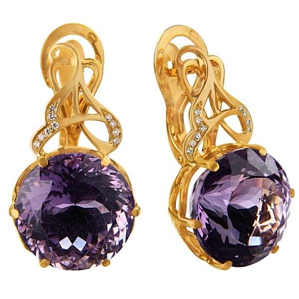 Серьги с кварцем 22698