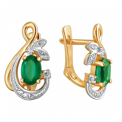 Серьги с агатами 01С416863-1