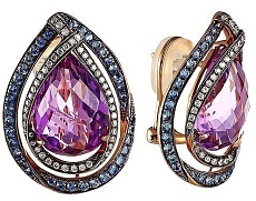Серьги с сапфиром 5-R-32383_SR_SA_AM_PIN-11
