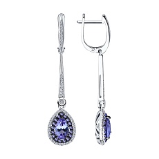 Серьги с Танзанитом F-02420-G