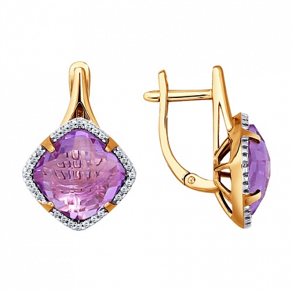 Серьги с аметистами 723951