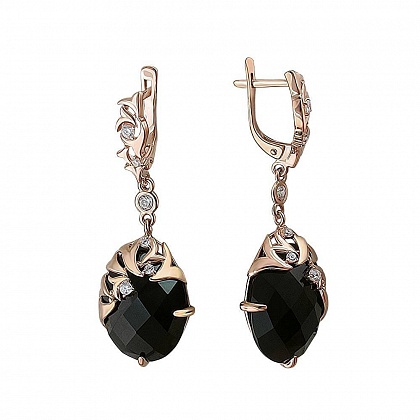 Серьги с агатами 01С4110116-1