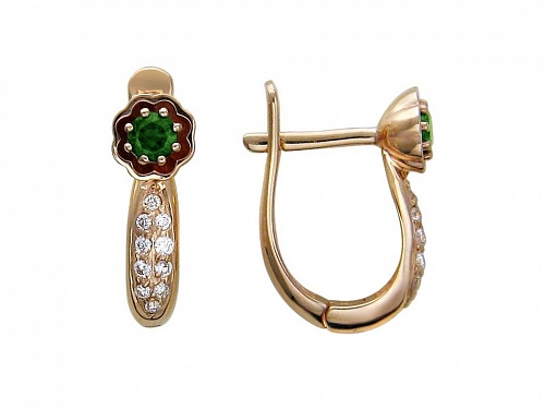 Серьги с агатами 01С415181-1