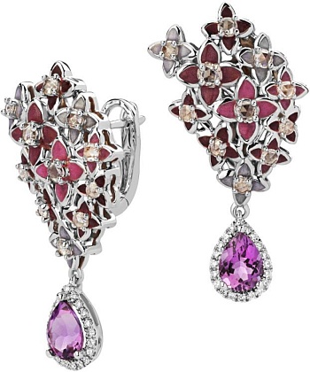 Серьги с аметистами 01С6213500-1