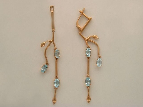 Серьги с Гранатами 01С313492