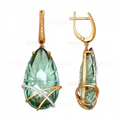 Серьги с аметистами 6024014
