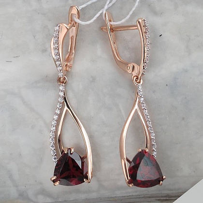Серьги с Гранатами 01С3111286-2